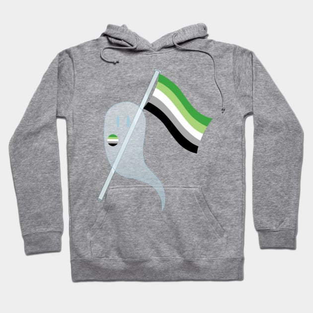 Pride Ghosts - Aromantic Hoodie by WhiteRabbitWeirdo